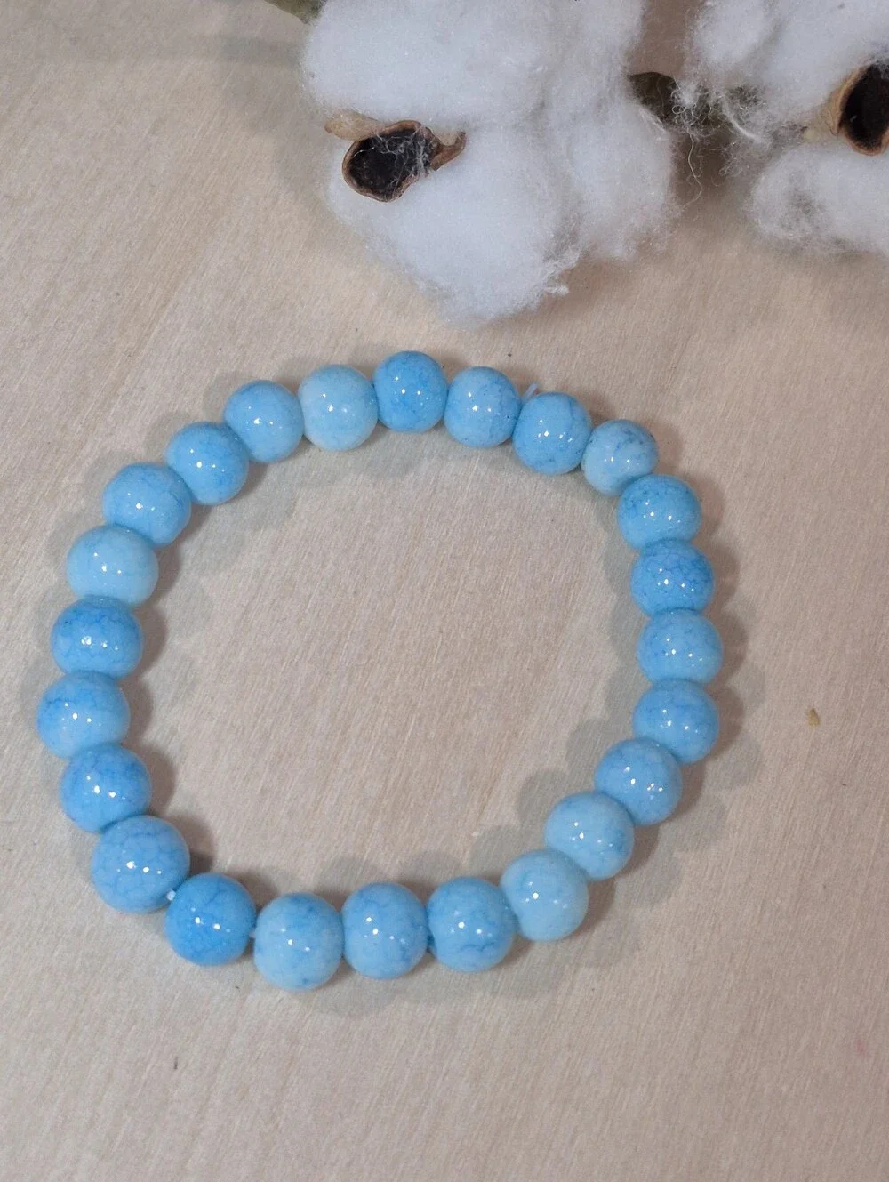 🩵🩵NEW🩵🩵 PRETTY!! 8MM LARIMAR Beaded Stretch Bracelet
